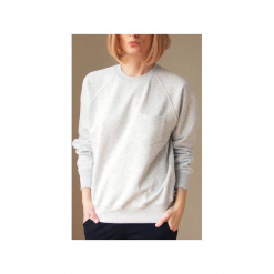 Bluza raglan kieszonka szara. Szare bluzy damskie One mug a day, s, bez wzorów, z bawełny, bez rękawów, bez kaptura. Za 129,00 zł.