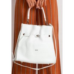 Rovicky Duża Torebka Damska Skóra Naturalna Bag A4. Białe torebki klasyczne damskie ROVICKY, w paski, z jeansu, eleganckie, na ramię, duże, bez dodatków. Za 319,90 zł.