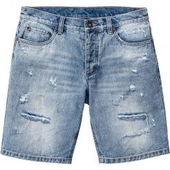 Spodenki i szorty męskie: Bermudy dżinsowe bonprix niebieski "bleached used"