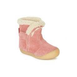 Kozaki Dziecko Kickers SOFUR. Różowe kozaki dziewczęce Kickers, bez wzorów, bez obcasa. Za 219,00 zł.