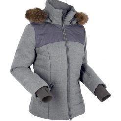 Kurtka pikowana outdoorowa bonprix szary melanż. Szare kurtki damskie bonprix, s, bez wzorów, z futra. Za 239,99 zł.