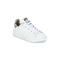 Buty Dziecko adidas STAN SMITH C. Białe trampki dziewczęce Adidas, bez wzorów, bez zapięcia. Za 265,02 zł.