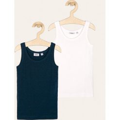 Blukids - Koszulka dziecięca 92-128 cm (2 pack). Białe t-shirty chłopięce Blukids, bez wzorów, z bawełny, bez rękawów. Za 29,90 zł.