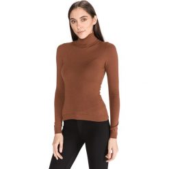 Vero Moda Happy Sweter Brązowy. Pomarańczowe bluzy damskie l, z poliesteru. Za 109,95 zł.