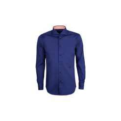 Koszule z długim rękawem Trussardi 32C10SINT. Niebieskie koszule męskie Trussardi, m, bez wzorów, bez kołnierzyka, z długim rękawem. Za 189,00 zł.