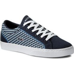 Sneakersy LACOSTE - Lenglen 117 2 CAW 7-33CAW1021BN1 Blu/Nvy. Niebieskie półbuty damskie Lacoste, bez wzorów, z tworzywa sztucznego, bez obcasa, na płaskiej podeszwie, bez zapięcia. W wyprzedaży za 289,00 zł.