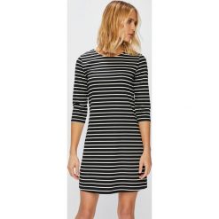 Only - Sukienka. Czarne sukienki damskie ONLY, na co dzień, s, bez wzorów, z elastanu, casualowe, z okrągłym kołnierzem, bez rękawów, mini, proste. Za 89,90 zł.