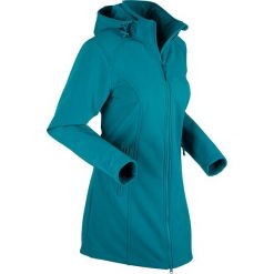 Parka softshell bonprix morski turkusowy. Niebieskie parki damskie bonprix, bez wzorów, z softshellu, bez kaptura. Za 239,99 zł.