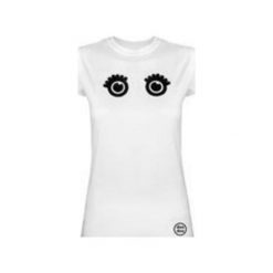 Tshirt EYES. Białe t-shirty damskie marki Dzadzu by olga wawrzyniak, s. Za 63,20 zł.
