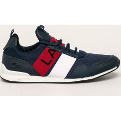 Lacoste - Buty Manerva Elite. Niebieskie sneakersy męskie Lacoste, na sznurówki. W wyprzedaży za 499,90 zł.