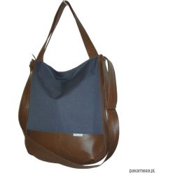 Shopper bag damskie: 5438 ankate, duża granatowa torba, worek granat