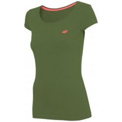 4F Damska Koszulka H4Z17 tsd001 Khaki Melanż Xl. Brązowe topy sportowe damskie marki 4f, xl, bez wzorów, z elastanu, bez kołnierzyka, z krótkim rękawem, krótkie, bez kaptura, na fitness i siłownię. Za 25,00 zł.