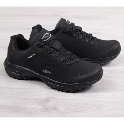 Buty trekkingowe męskie wodoodporne American Club - czarny / szary. Szare buty sportowe męskie American CLUB, bez zapięcia. Za 129,99 zł.