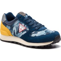 Sneakersy GUESS - Charlie FM6CHA FAL12 BLUE. Niebieskie sneakersy męskie Guess, na co dzień, z aplikacjami, z zamszu, klasyczne, bez zapięcia. Za 399,00 zł.