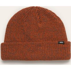 Vans - Czapka. Pomarańczowe czapki damskie Vans, na zimę, z dzianiny. W wyprzedaży za 69,90 zł.