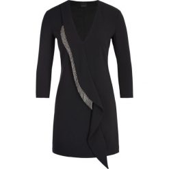 Sukienka koktajlowa Pinko Sbarcare 20192 BLK01 1G14FG 7624. Czarne sukienki damskie Pinko, bez wzorów, z elastanu, wizytowe, bez kołnierzyka, bez rękawów. W wyprzedaży za 579,00 zł.
