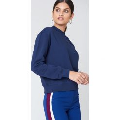 Bluzy damskie: NA-KD Basic Bluza basic – Navy