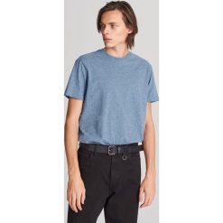 T-shirt z bawełny organicznej - Niebieski. Niebieskie t-shirty damskie Reserved, s, bez wzorów, z bawełny, bez kołnierzyka. W wyprzedaży za 19,99 zł.