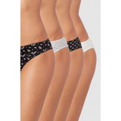 Etam - Figi (4-pack). Czarne figi damskie marki Etam, s, z bawełny. Za 59,90 zł.