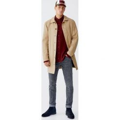 Koszula basic z flaneli w pepitkę. Czerwone koszule męskie Pull&Bear, m, bez wzorów, bez kołnierzyka, bez rękawów. Za 89,90 zł.