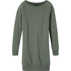 Sukienka dresowa bonprix zieleń mchu. Fioletowe sukienki dziewczęce bonprix, bez wzorów, z bawełny, sportowe, bez rękawów, sportowe. Za 44,99 zł.