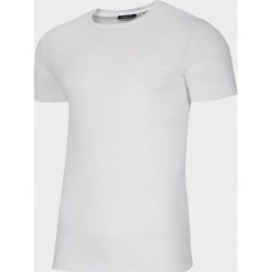 T-shirt męski TSM600 - biały - Outhorn. Białe koszulki męskie Outhorn, m, bez wzorów, bez kołnierzyka. Za 29,99 zł.