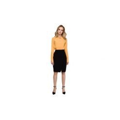 Spódnice krótkie Style S127 Spódnica z zakładką na spodzie. Czarne spódniczki damskie Style, s, bez wzorów, krótkie, mini. Za 89,00 zł.