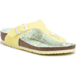 Japonki BIRKENSTOCK - Gizeh Kids BS 1016031 Candy Pastel Yellow. Żółte sandały dziewczęce Birkenstock, ze skóry ekologicznej, bez zapięcia. Za 189,00 zł.