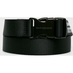 Calvin Klein Jeans - Pasek. Czarne paski damskie marki Calvin Klein Jeans, w paski, z jeansu. Za 179,90 zł.