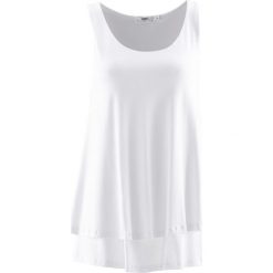 Top dwuwarstwowy bonprix biały. Białe topy damskie bonprix. Za 49,99 zł.