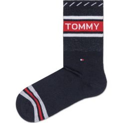 Tommy Hilfiger Skarpetki Niebieski. Niebieskie skarpetki damskie TOMMY HILFIGER, bez wzorów, z elastanu. Za 40,95 zł.