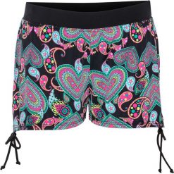 Szorty kąpielowe bonprix czarny z nadrukiem. Czarne bikini bonprix, z nadrukiem. Za 74,99 zł.