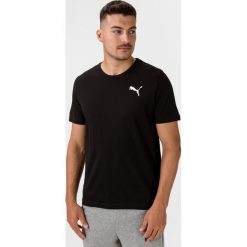 Puma Essentials Koszulka Czarny. Czarne podkoszulki męskie Puma, s, z nadrukiem, z bawełny, z krótkim rękawem. Za 85,95 zł.