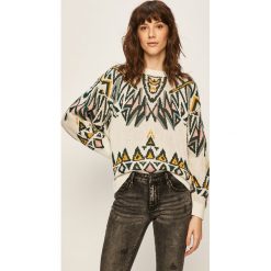 Wrangler - Sweter. Brązowe swetry damskie Wrangler, s, bez wzorów, z bawełny, bez rękawów, bez kaptura. W wyprzedaży za 159,90 zł.