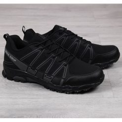 Buty sportowe męskie trekkingowe nadwymiar czarne McBraun. Czarne buty sportowe męskie McBraun, bez zapięcia. Za 139,99 zł.