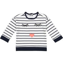 Bluza w paski 1 miesiąc - 3 latka. Szare bluzy dziewczęce marki La Redoute Collections, w paski, z elastanu, z długim rękawem, długie. Za 44,06 zł.