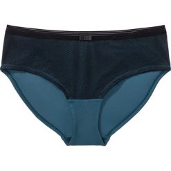 Figi panty bonprix niebieskozielony morski - czarny. Niebieskie majtki damskie bonprix, w koronkowe wzory. Za 34,99 zł.