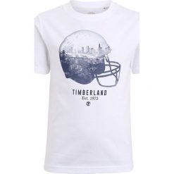 Timberland KURZARM BASEBALL Tshirt z nadrukiem weiß. Białe t-shirty męskie z nadrukiem Timberland, z bawełny. Za 129,00 zł.