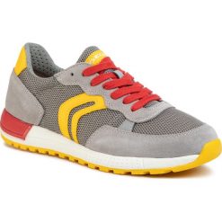 Sneakersy GEOX - J Alben B.D J949ED 01422 C0030 S Grey/Yellow. Szare trampki chłopięce Geox, bez wzorów, ze skóry, na sznurówki. W wyprzedaży za 249,00 zł.