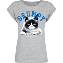 Grumpy Cat Grumpy Koszulka damska odcienie szarego. Szare bluzki z odkrytymi ramionami marki Grumpy Cat, s, z nadrukiem, z okrągłym kołnierzem. Za 62,90 zł.