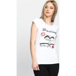 Bluzki damskie: Biały T-shirt From Love