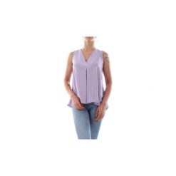 Bluzki Kaos Collezioni LP1TZ032. Fioletowe bluzki damskie Kaos Collezioni, bez wzorów, bez kołnierzyka, bez rękawów. Za 198,33 zł.