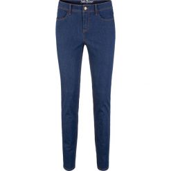 Dżinsy "Premium-stretch" SKINNY bonprix ciemnoniebieski. Niebieskie jeansy damskie bonprix, bez wzorów, z jeansu. Za 79,99 zł.