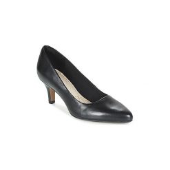 Czółenka Clarks ISIDORA FAYE. Czarne czółenka damskie Clarks, bez wzorów, bez obcasa. W wyprzedaży za 279,20 zł.