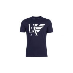 T-shirty z krótkim rękawem Emporio Armani YAYARA. Niebieskie t-shirty męskie marki Emporio Armani, s, bez wzorów, bez kołnierzyka, krótkie. Za 289,00 zł.