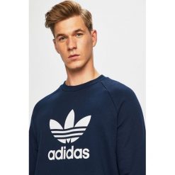 Adidas Originals - Bluza. Niebieskie bluzy męskie adidas Originals, s, z nadrukiem, z elastanu, z okrągłym kołnierzem, bez rękawów, bez kaptura. Za 199,90 zł.