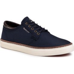 Tenisówki GANT - Prepville 21638876 Marine G69. Niebieskie półbuty męskie GANT, bez wzorów, ze skóry, eleganckie, bez zapięcia. Za 379,00 zł.