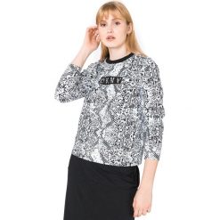 DKNY Bluza Czarny Biały. Czarne bluzy damskie DKNY, m, bez wzorów, z bawełny, bez rękawów, bez kaptura. Za 338,95 zł.