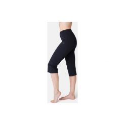 Rybaczki regular Gym & Pilates FIT+ 500 damskie. Czarne rybaczki damskie DOMYOS, l, bez wzorów, z elastanu. Za 29,99 zł.
