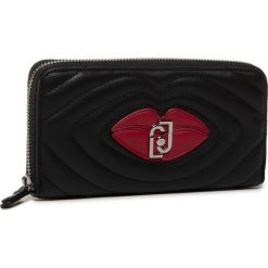 Duży Portfel Damski LIU JO - Xl Zip Around AA0179 E0010 Nero/Bouche U9732. Czarne portfele damskie Liu Jo, bez wzorów, ze skóry ekologicznej. Za 339,00 zł.